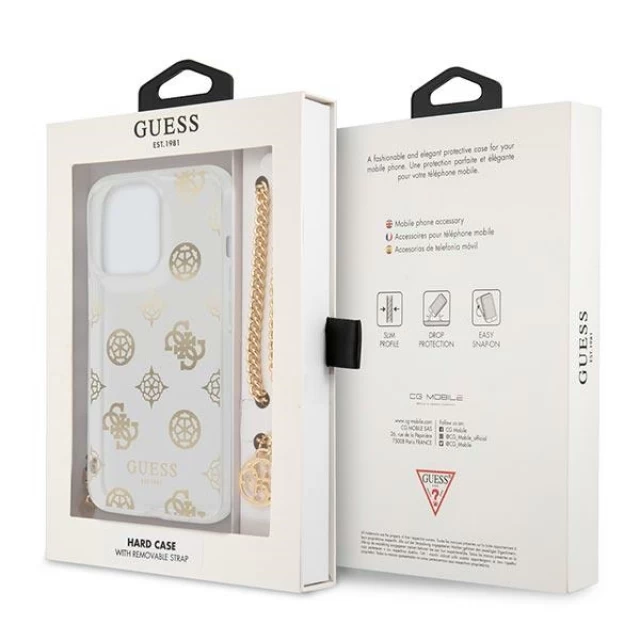 Чохол Guess Peony Chain Collection для iPhone 13 Pro Gold (GUHCP13LKSPEGO)