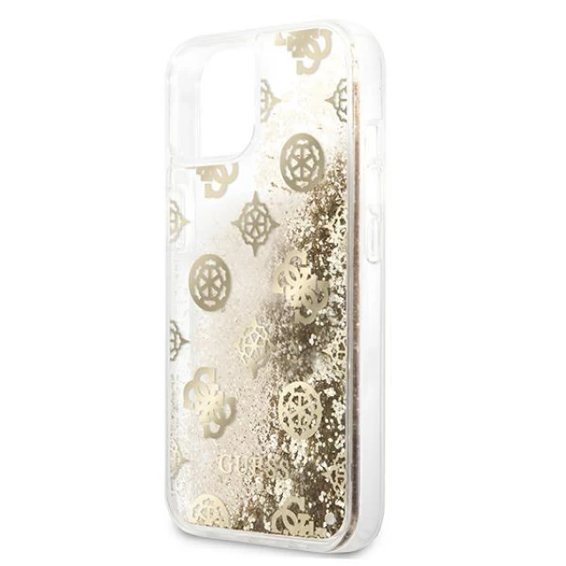 Чохол Guess Peony Liquid Glitter для iPhone 13 Gold (GUHCP13MLGPEGO)