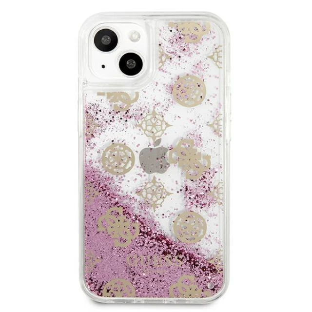 Чехол Guess Peony Liquid Glitter для iPhone 13 Pink (GUHCP13MLGPEPI)