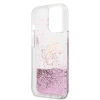 Чохол Guess Peony Liquid Glitter для iPhone 13 Pro Pink (GUHCP13LLGPEPI)