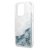 Чехол Guess Peony Liquid Glitter для iPhone 13 Pro Blue (GUHCP13LLGPEBL)