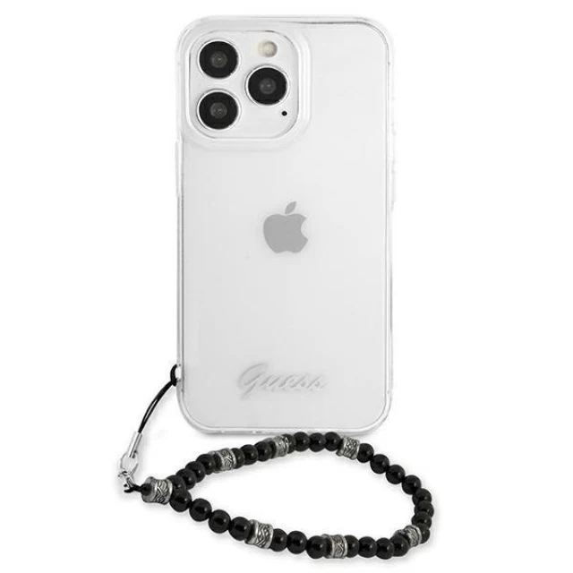 Чехол Guess Black Pearl для iPhone 13 Pro Max Transparent (GUHCP13XKPSBK)