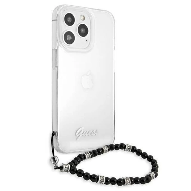 Чехол Guess Black Pearl для iPhone 13 Pro Max Transparent (GUHCP13XKPSBK)