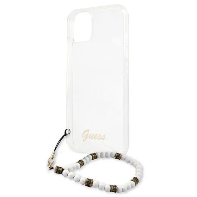 Чехол Guess White Pearl для iPhone 13 mini Transparent (GUHCP13SKPSWH)