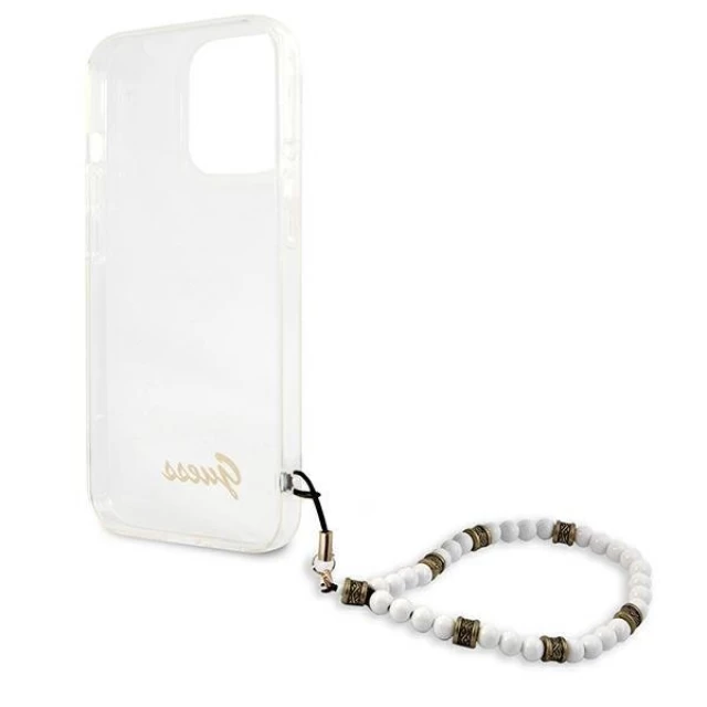 Чохол Guess White Pearl для iPhone 13 Pro Max Transparent (GUHCP13XKPSWH)