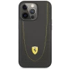Чехол Ferrari Leather Curved Line для iPhone 13 | 13 Pro Black (FEHCP13LRGOG)