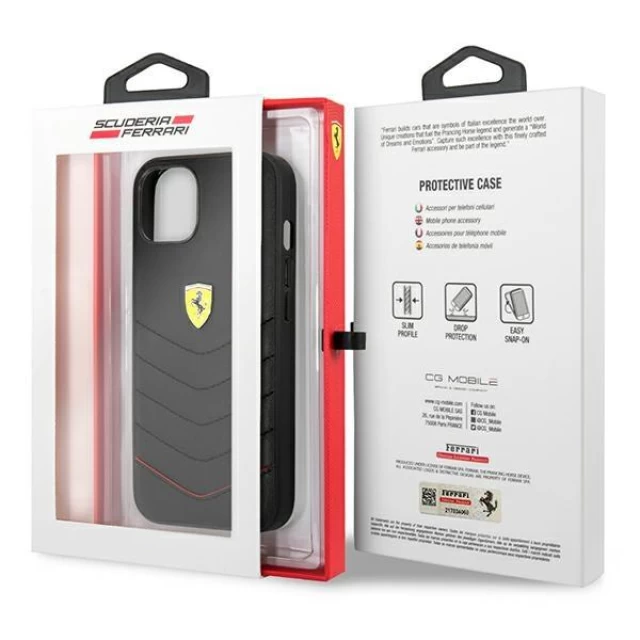 Чехол Ferrari для iPhone 13 Off Track Quilted Black (FEHCP13MRQUK)
