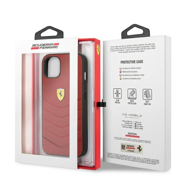 Чохол Ferrari для iPhone 13 mini Off Track Quilted Red (FEHCP13SRQUR)