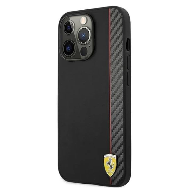 Чохол Ferrari для iPhone 13 Pro Max On Track Carbon Stripe Black (FESAXHCP13XBK)