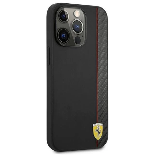 Чохол Ferrari для iPhone 13 Pro Max On Track Carbon Stripe Black (FESAXHCP13XBK)