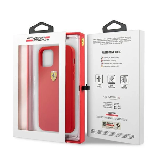 Чехол Ferrari для iPhone 13 Silicone Red (FESSIHCP13MRE)