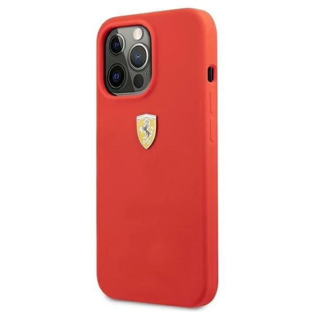 Чехол Ferrari для iPhone 13 Pro Max Silicone Red (FESSIHCP13XRE)