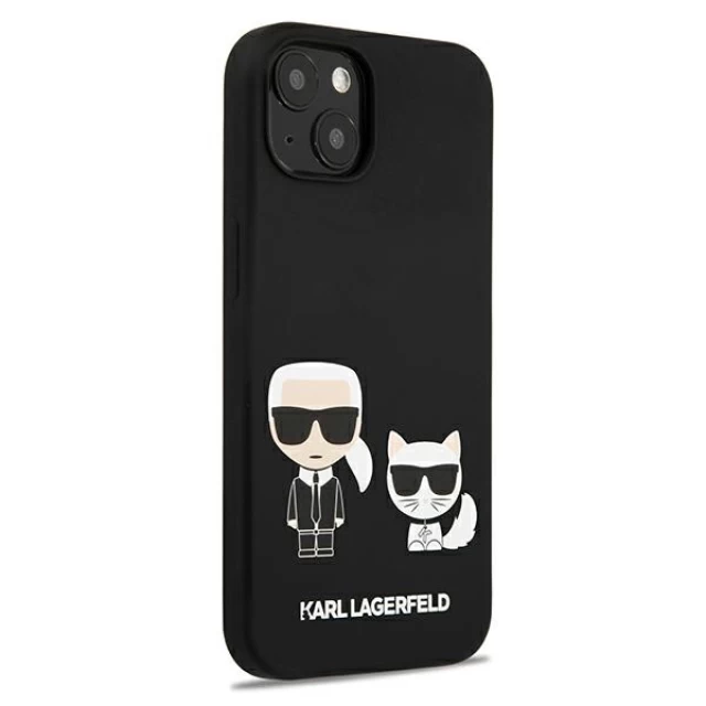 Чехол Karl Lagerfeld Silicone Karl & Choupette для iPhone 13 Black (KLHCP13MSSKCK)