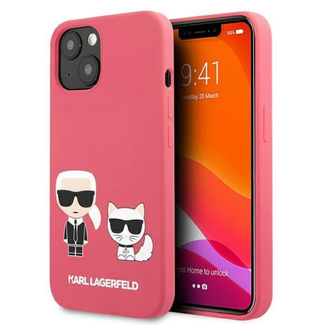 Чехол Karl Lagerfeld Karl and Choupette для iPhone 13 mini Pink (KLHCP13SSSKCP)