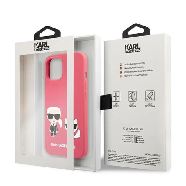 Чехол Karl Lagerfeld Karl and Choupette для iPhone 13 mini Pink (KLHCP13SSSKCP)