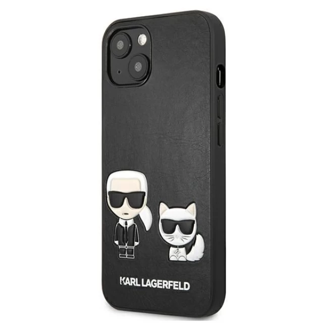 Чехол Karl Lagerfeld Ikonik Karl & Choupette для iPhone 13 mini Black (KLHCP13SPCUSKCBK)