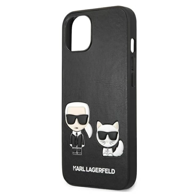 Чехол Karl Lagerfeld Ikonik Karl & Choupette для iPhone 13 mini Black (KLHCP13SPCUSKCBK)