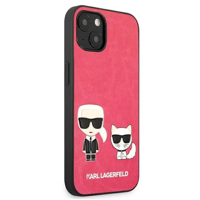 Чехол Karl Lagerfeld Iconic Karl and Choupette для iPhone 13 mini Pink (KLHCP13SPCUSKCP)