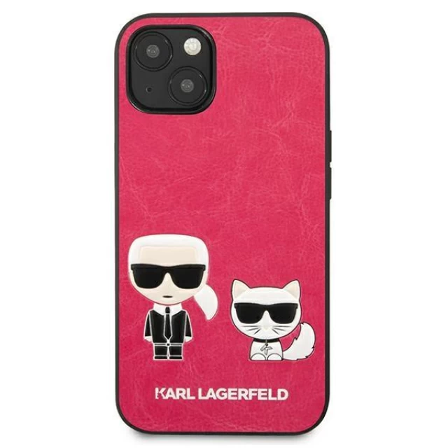 Чохол Karl Lagerfeld Iconic Karl and Choupette для iPhone 13 Pink (KLHCP13MPCUSKCP)