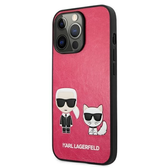 Чохол Karl Lagerfeld Iconic Karl and Choupette для iPhone 13 Pro Pink (KLHCP13LPCUSKCP)
