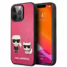 Чехол Karl Lagerfeld Iconic Karl and Choupette для iPhone 13 Pro Max Pink (KLHCP13XPCUSKCP)