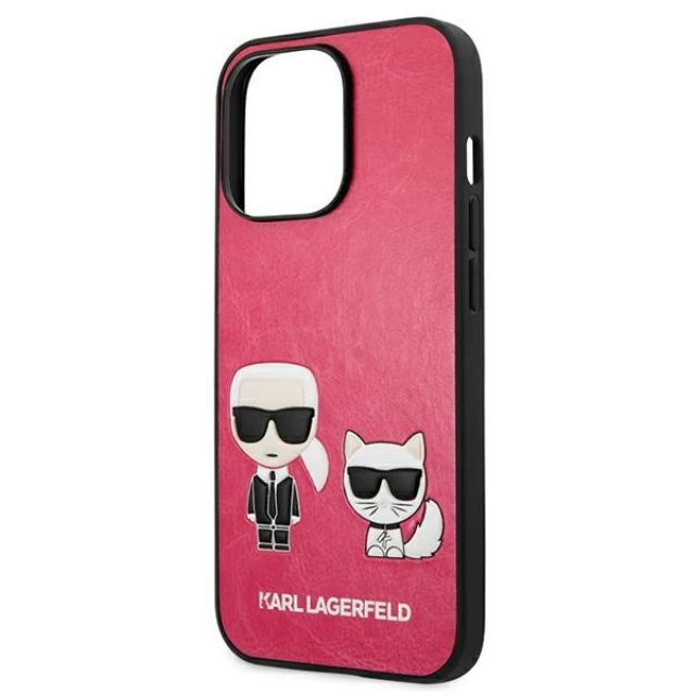 Чохол Karl Lagerfeld Iconic Karl and Choupette для iPhone 13 Pro Max Pink (KLHCP13XPCUSKCP)