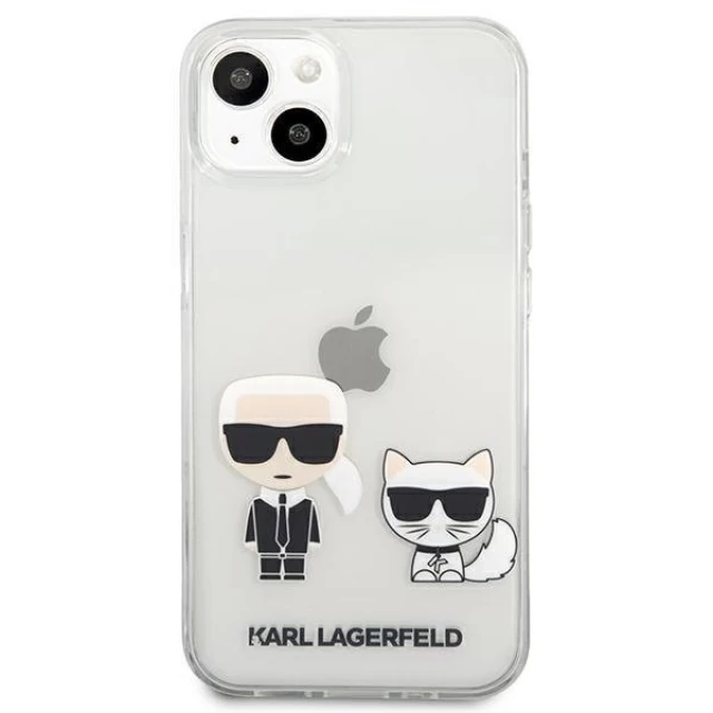 Чехол Karl Lagerfeld Karl and Choupette для iPhone 13 mini Transparent (KLHCP13SCKTR)