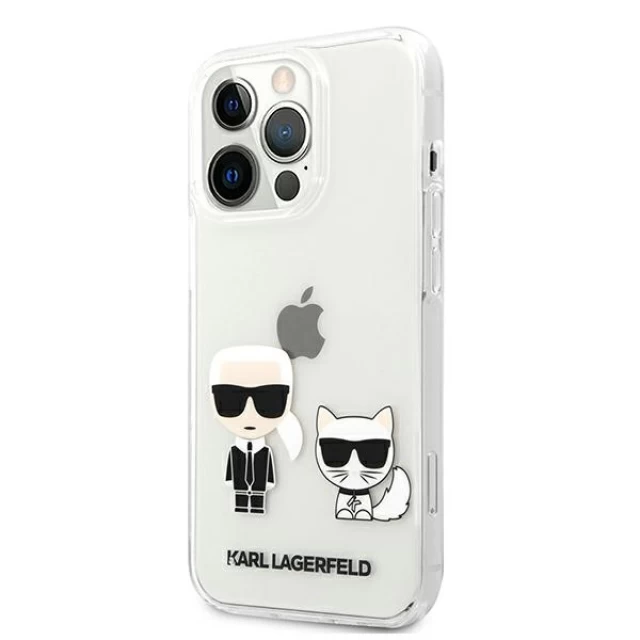 Чехол Karl Lagerfeld Karl & Choupette для iPhone 13 Pro Max Transparent (KLHCP13XCKTR)