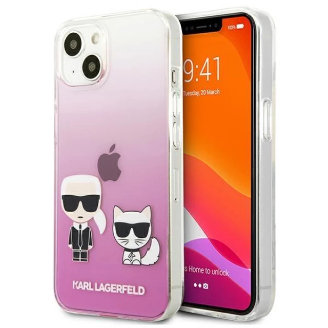 Чехол Karl Lagerfeld Karl and Choupette для iPhone 13 mini Pink (KLHCP13SCKTRP)