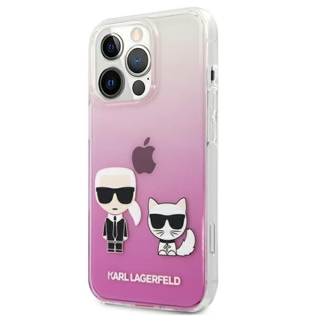 Чохол Karl Lagerfeld Karl and Choupette для iPhone 13 Pro Pink (KLHCP13LCKTRP)