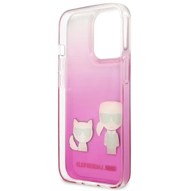 Чехол Karl Lagerfeld Karl and Choupette для iPhone 13 Pro Pink (KLHCP13LCKTRP)