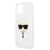 Чохол Karl Lagerfeld Glitter Karl's Head для iPhone 13 mini Silver (KLHCP13SKHTUGLS)