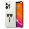 Чохол Karl Lagerfeld Glitter Karl's Head для iPhone 13 Pro Silver (KLHCP13LKHTUGLS)