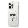 Чохол Karl Lagerfeld Glitter Karl's Head для iPhone 13 Pro Silver (KLHCP13LKHTUGLS)