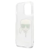 Чохол Karl Lagerfeld Glitter Karl's Head для iPhone 13 Pro Silver (KLHCP13LKHTUGLS)