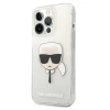 Чохол Karl Lagerfeld Glitter Karl's Head для iPhone 13 Pro Max Silver (KLHCP13XKHTUGLS)
