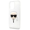 Чехол Karl Lagerfeld Glitter Karl's Head для iPhone 13 Pro Max Silver (KLHCP13XKHTUGLS)