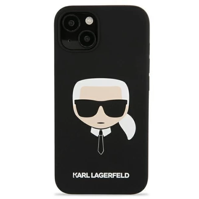 Чехол Karl Lagerfeld Karl's Head для iPhone 13 Black (KLHCP13MSLKHBK)