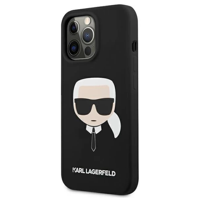 Чехол Karl Lagerfeld Karl's Head для iPhone 13 Pro Black (KLHCP13LSLKHBK)