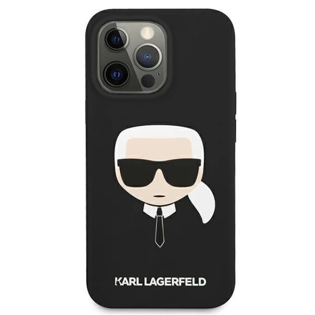 Чехол Karl Lagerfeld Karl's Head для iPhone 13 Pro Max Black (KLHCP13XSLKHBK)