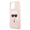 Чехол Karl Lagerfeld Silicone Karl's Head для iPhone 13 Pro Max Light Pink (KLHCP13XSLKHLP)