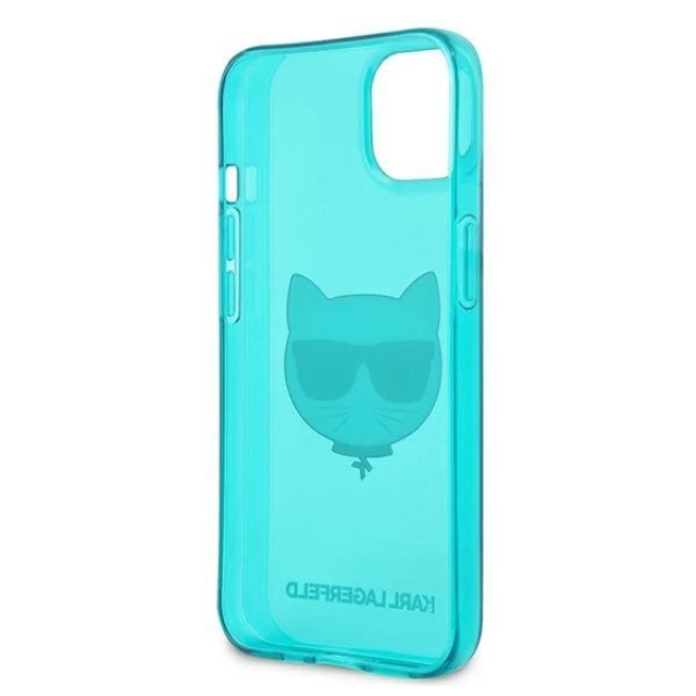 Чохол Karl Lagerfeld Glitter Choupette Fluo для iPhone 13 Blue (KLHCP13MCHTRB)