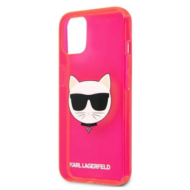 Чехол Karl Lagerfeld Glitter Choupette Fluo для iPhone 13 mini Pink (KLHCP13SCHTRP)