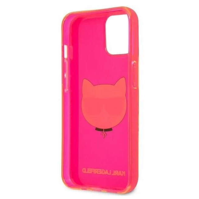 Чохол Karl Lagerfeld Glitter Choupette Fluo для iPhone 13 mini Pink (KLHCP13SCHTRP)