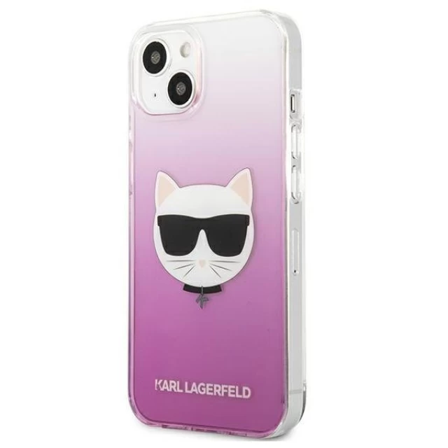Чехол Karl Lagerfeld Saffiano Choupette Head для iPhone 13 mini Pink (KLHCP13SCTRP)