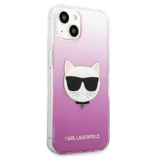 Чехол Karl Lagerfeld Saffiano Choupette Head для iPhone 13 mini Pink (KLHCP13SCTRP)