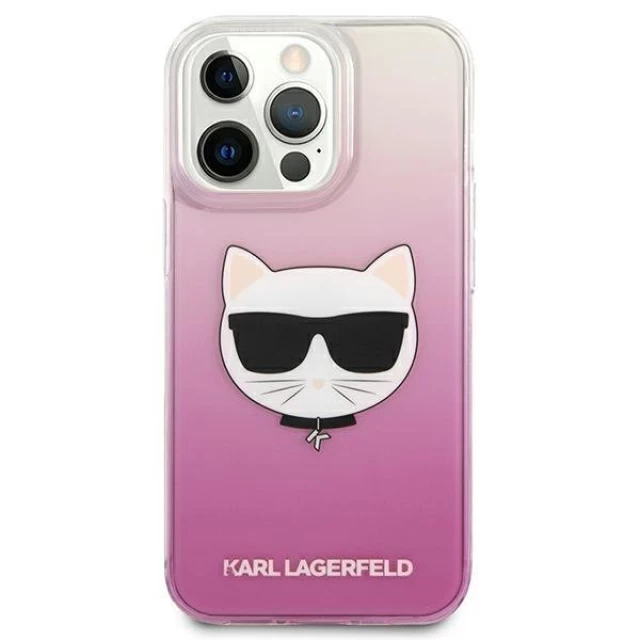 Чехол Karl Lagerfeld Saffiano Choupette Head для iPhone 13 Pro Pink (KLHCP13LCTRP)