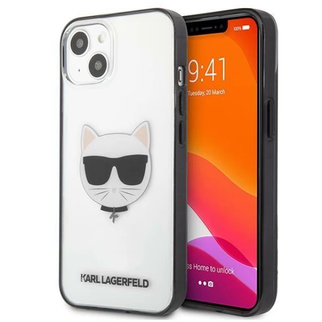 Чехол Karl Lagerfeld Iconic Choupette для iPhone 13 mini Transparent (KLHCP13SHCHCK)