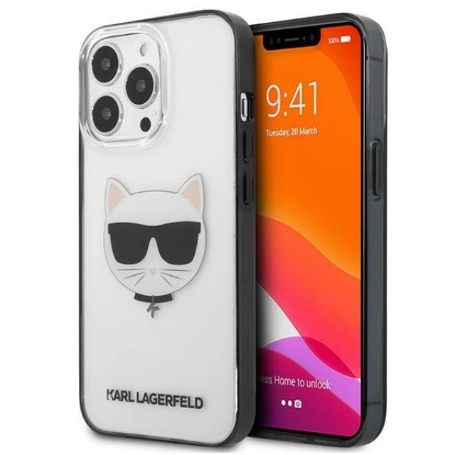 Чехол Karl Lagerfeld Iconic Choupette для iPhone 13 Pro Max Transparent (KLHCP13XHCHCK)