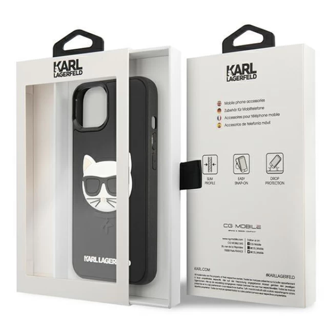 Чехол Karl Lagerfeld Rubber Choupette для iPhone 13 mini Black (KLHCP13SCH3DBK)